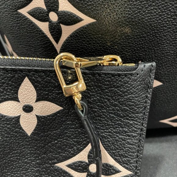 Louis Vuitton NWT Neverfull MM Empreinte Monogram Giant Black Beige (JB1299) - Picture 7 of 8